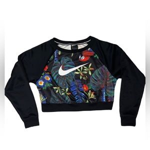 Nike floral cropped crew neck